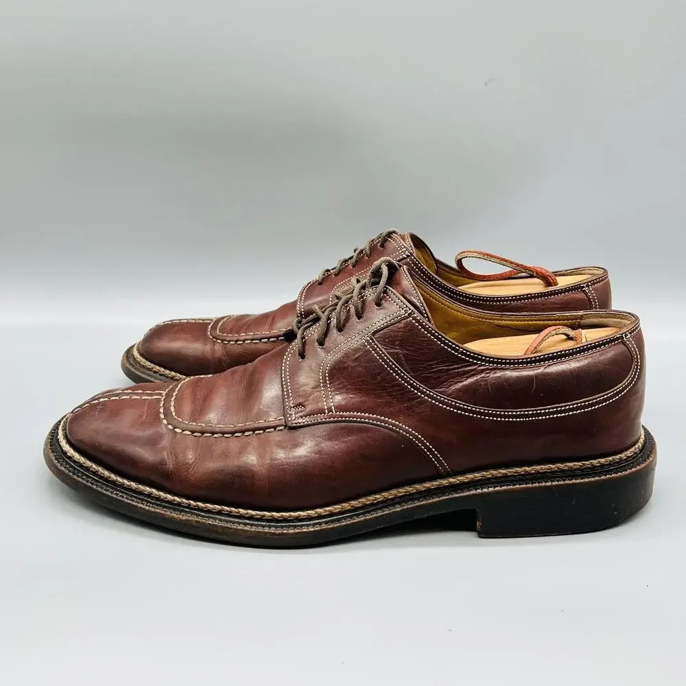 Cole Haan Shoes Mens 9.5 Brown Leather Country Lace Up Moc Toe Casual Vintage